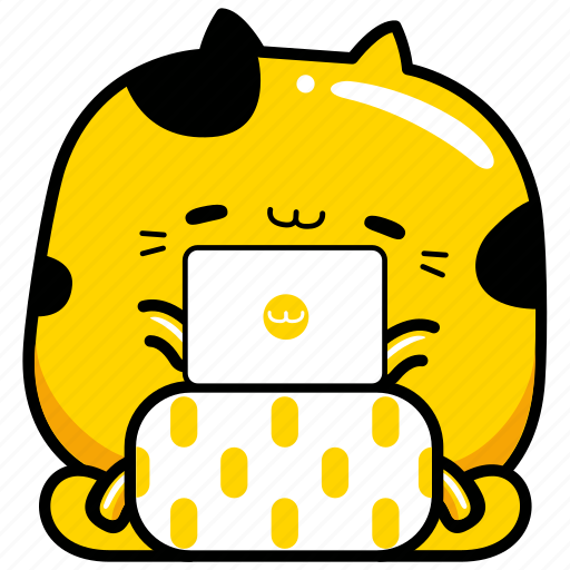Cute, cat, computer, designer, artist, creativity, technology icon - Download on Iconfinder