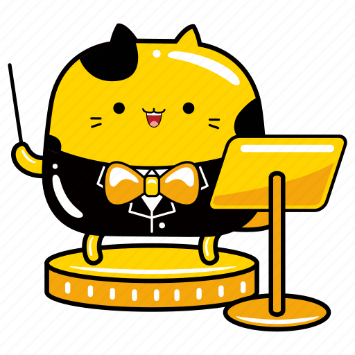 Cute, cat, conductor, music, symphony, performance, director icon - Download on Iconfinder