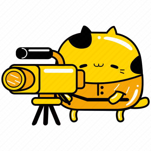 Cute, cat, camera, television, cameraman, video, professional icon - Download on Iconfinder