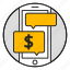 chat, messenger, mobile, money, phone, transaction 