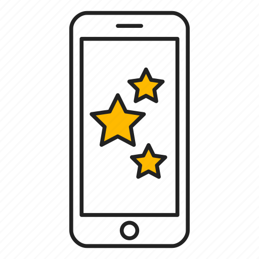 Mobile, phone, rating, review, star icon - Download on Iconfinder