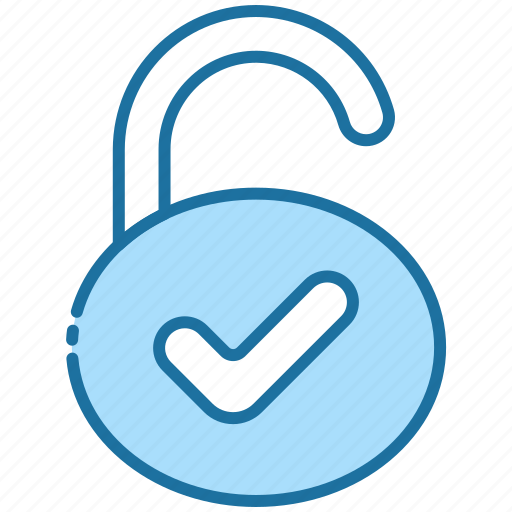 Lock, unlock, security, padlock, check icon - Download on Iconfinder