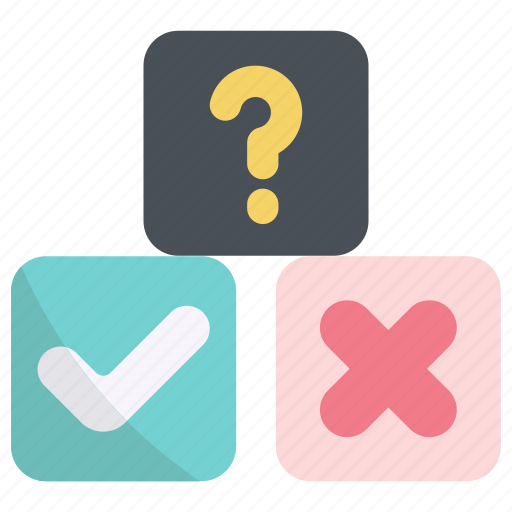 Block, stop, toys, yes, no, question icon - Download on Iconfinder