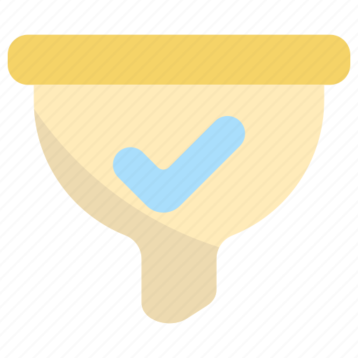 Funnel, yes, check, filter, done icon - Download on Iconfinder