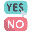 yes, no, button, click, buttons