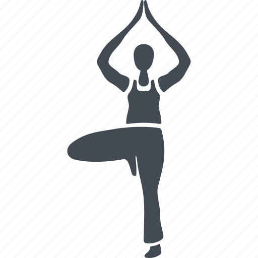 Exercise, health, meditation, posture, relaxation, tree pose - vrikshasana, yoga icon - Download on Iconfinder