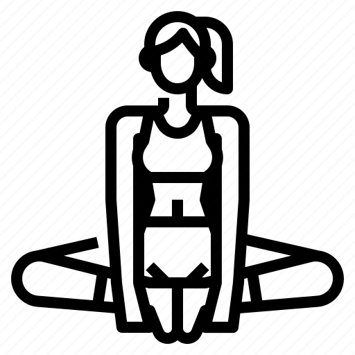 Angle, baddha, bound, exercise, konasana, pose, yoga icon - Download on Iconfinder