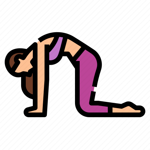 Cat, exercise, marjaryasana, pose, yoga icon - Download on Iconfinder