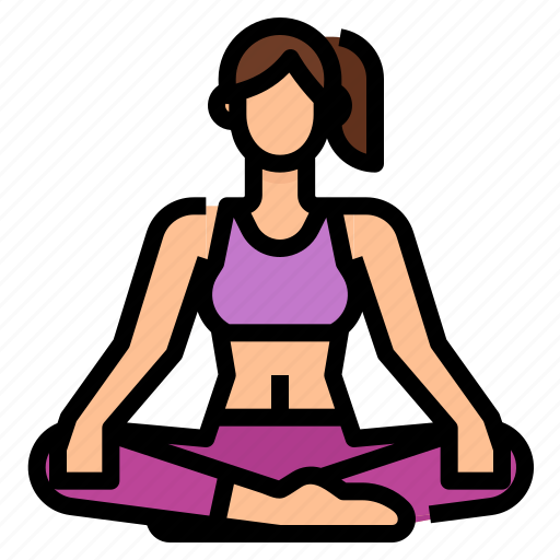 Easy, exercise, pose, sukhasana, yoga icon - Download on Iconfinder