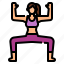 exercise, goddess, konasana, pose, utkata, yoga 
