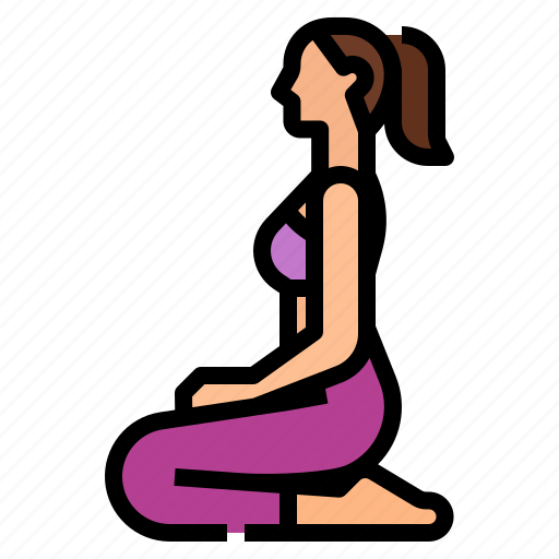 Exercise, hero, pose, virasana, yoga icon - Download on Iconfinder