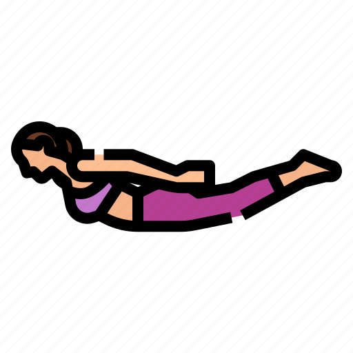Exercise, locust, pose, salabhasana, yoga icon - Download on Iconfinder