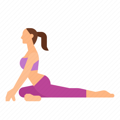 Exercise, kapotasana, pigeon, pose, yoga icon - Download on Iconfinder
