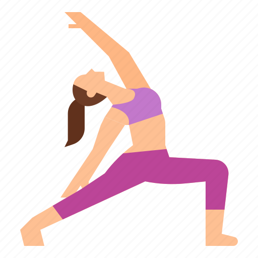 Yoga warrior pose woman indoors Stock Vector Images - Alamy