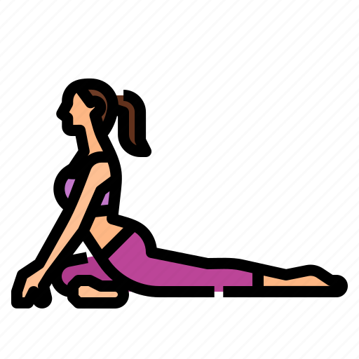 Exercise, kapotasana, pigeon, pose, yoga icon - Download on Iconfinder