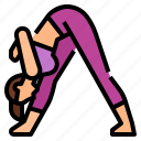 exercise, pose, pyramid, yoga