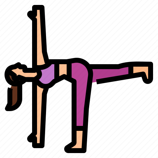 Exercise, half, moon, pose, revolved, yoga icon - Download on Iconfinder