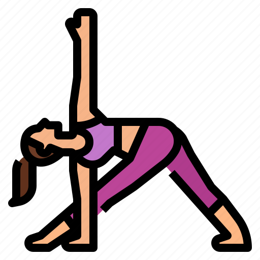 Exercise, pose, revolved, triangle, yoga icon - Download on Iconfinder