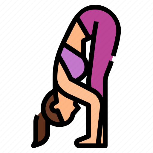 Bend, exercise, forward, pose, standing, uttanasana, yoga icon - Download on Iconfinder