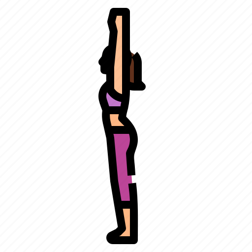 Exercise, hastasana, pose, salute, upward, urdhva, yoga icon - Download on Iconfinder