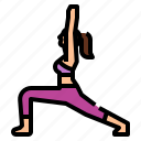 exercise, pose, urdhva, virabhadrasana, warrior1, yoga