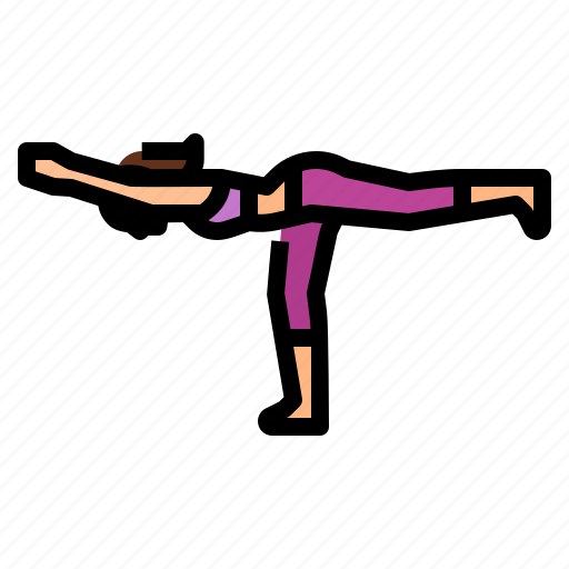 Exercise, pose, urdhva, virabhadrasana, warrior3, yoga icon - Download on Iconfinder
