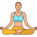 yoga, pose, padmasana