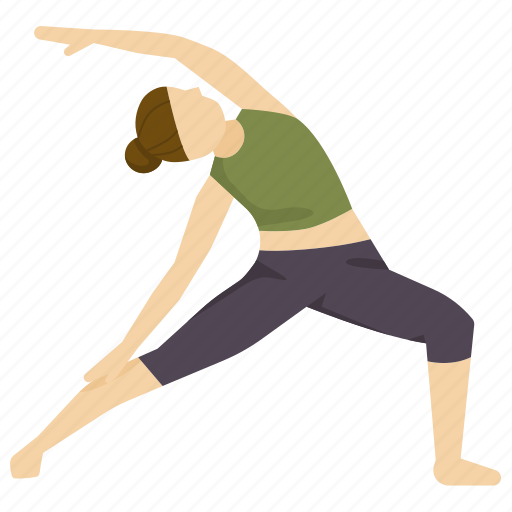 Exercise, fitness, pose, reverse, warrior, yoga icon - Download on Iconfinder