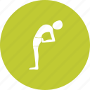 healthy, moon, pose, position, right, yoga, young