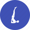 activity, exercise, pose, professional, shoulderstand, supported, yoga