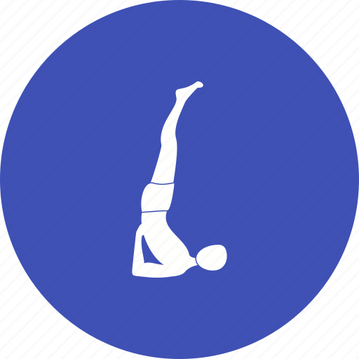 Activity, exercise, pose, professional, shoulderstand, supported, yoga icon - Download on Iconfinder