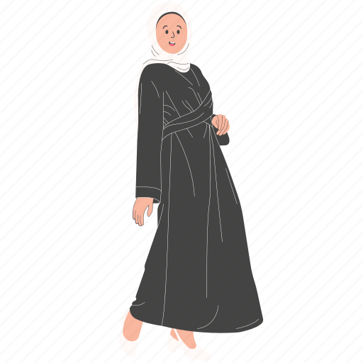 Hijab, woman, pashmina, gamis, fashion, female, dress icon - Download on Iconfinder