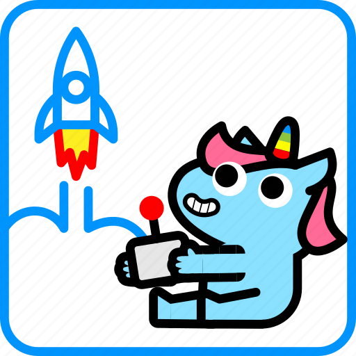 Business, start, up, launch, remote, rocket, unicorn icon - Download on Iconfinder