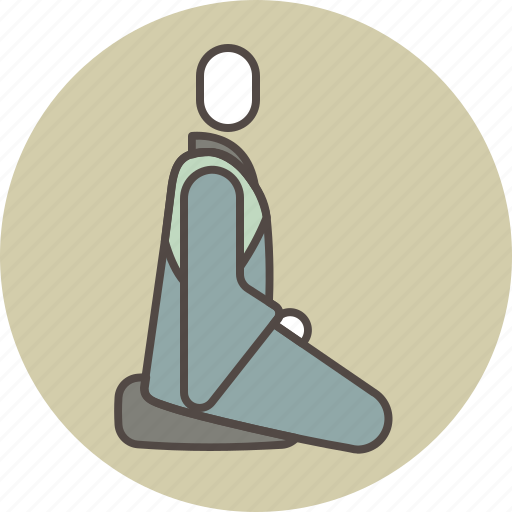 Color, meditation, monk, profile, quiet, zazen, zen icon - Download on Iconfinder
