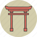 color, door, exit, japan, open, torii