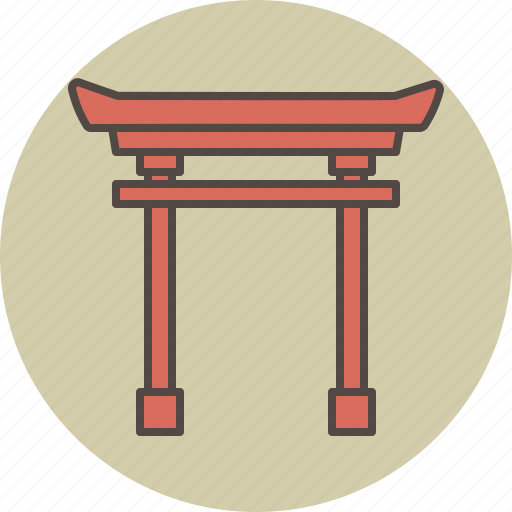 Color, door, exit, japan, open, torii icon - Download on Iconfinder