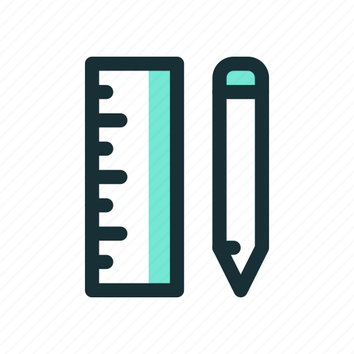 Pencil, ruler, stationary, stationery, tools icon - Download on Iconfinder