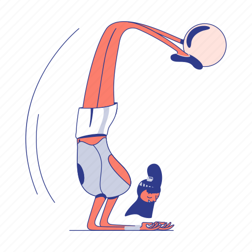 Sport, fitness, activity, gymnastics, stretching, exercise, performance illustration - Download on Iconfinder