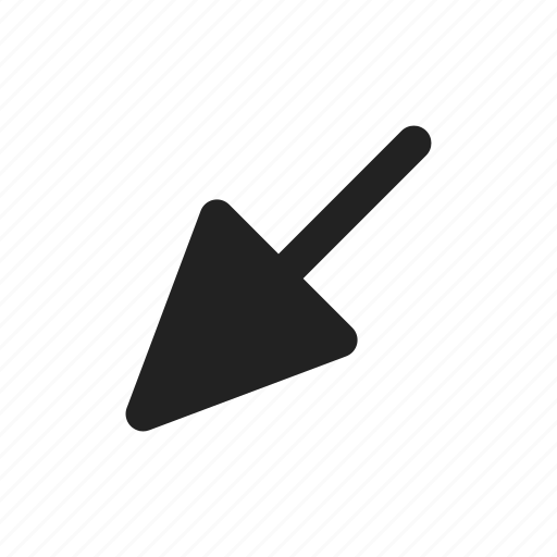 Arrow, cursor, down, left icon - Download on Iconfinder
