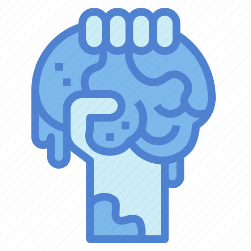 Brain, cerebellum, hold, hand, bloody icon - Download on Iconfinder