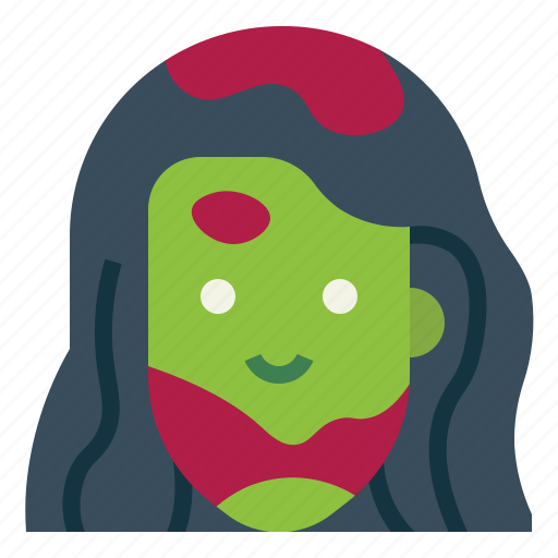 Undead, zombie, woman, corpse, head icon - Download on Iconfinder