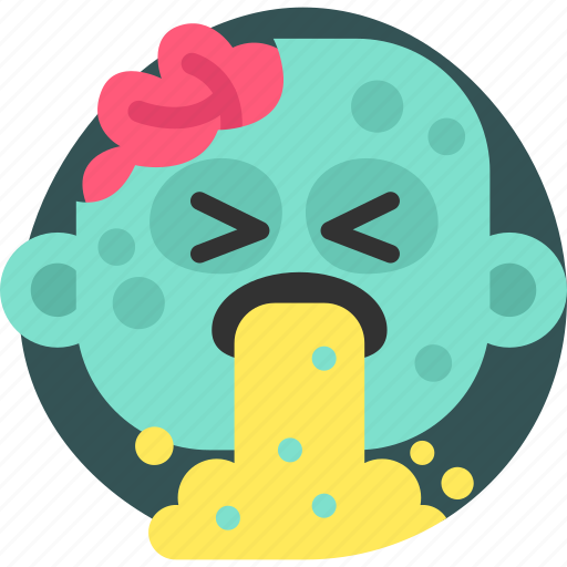 Zombie, emoji, smile, sticker, emotion, nausea, monster sticker - Download on Iconfinder