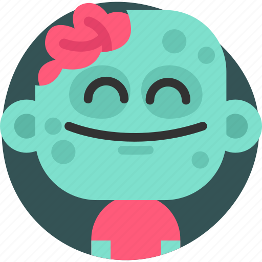 Zombie, emoji, smile, sticker, emotion, monster, scary sticker - Download on Iconfinder