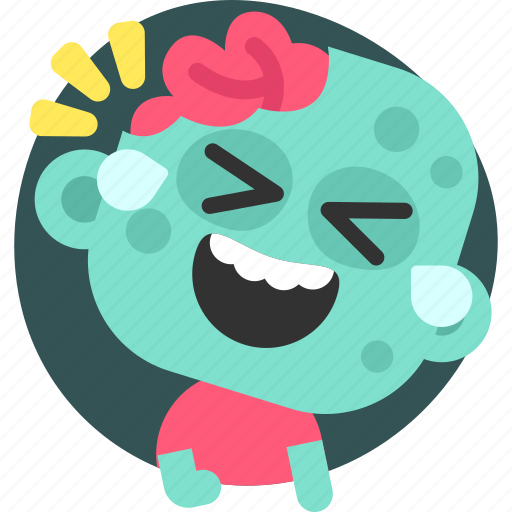 Zombie, emoji, smile, sticker, emotion, funny, monster sticker - Download on Iconfinder