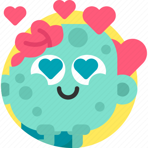 Zombie, emoji, smile, sticker, emotion, love, emoticon sticker - Download on Iconfinder