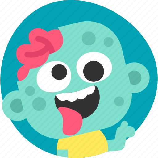 Zombie, emoji, smile, sticker, emotion, horror, monster sticker - Download on Iconfinder
