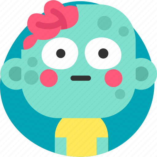 Zombie, emoji, smile, sticker, emotion, confusion, monster sticker - Download on Iconfinder