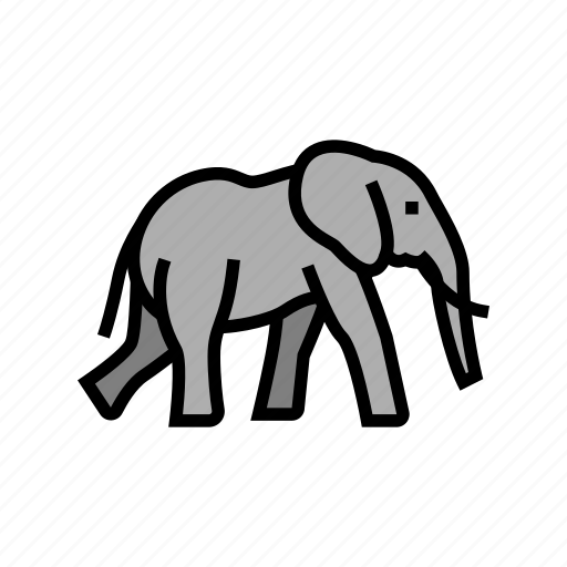 Elephant, animal, zoo, color, animals, birds, snakes icon - Download on Iconfinder