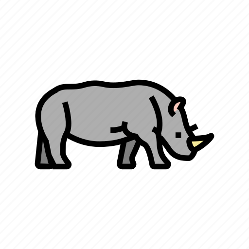 Rhino, animal, zoo, animals, birds icon - Download on Iconfinder