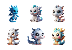 3D Cute Dragon Pack